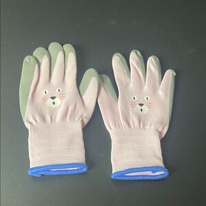 Pink and Gray Animal Face Work / Gardening Gloves